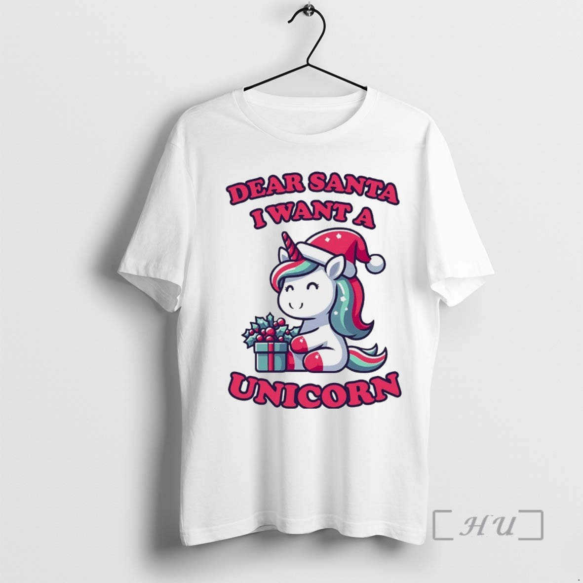 Officials Dearsanta I Want A Unicorn Christmas Gift White