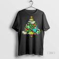 Officials Dinosaur Christmas Tree Holiday Graphic Tee Shirt Sweater