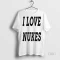 Officials Dj Smokey Wearing I Love Nukes Graphic Tee Shirt Sweater
