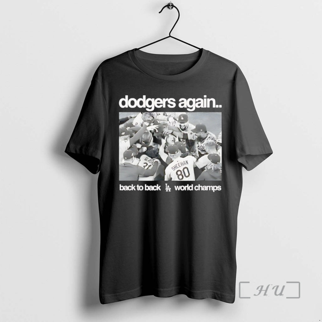 Officials Dodgers Again Back To Back World Champions 2025 Christmas Premium T Shirt Sweater