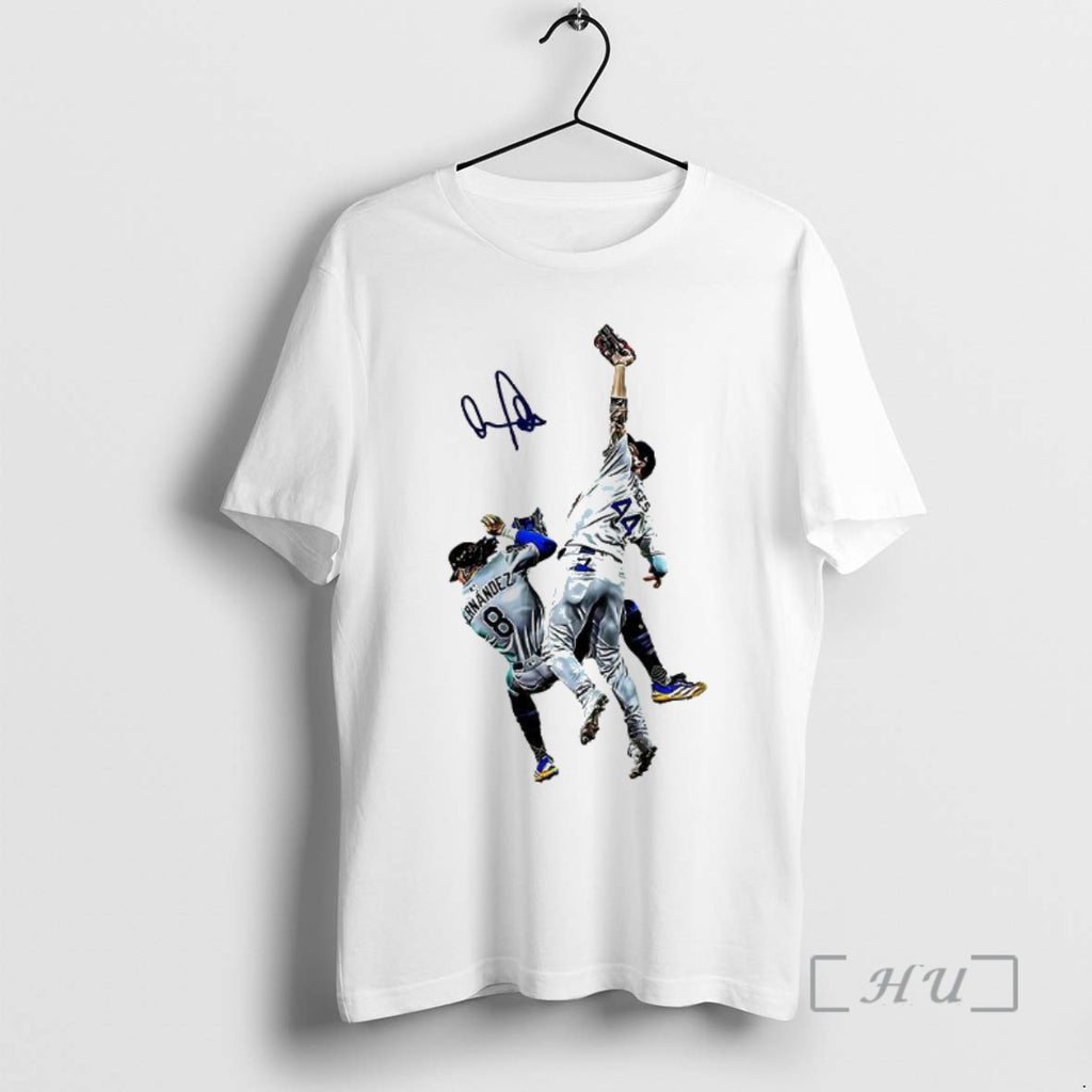 Officials Dodgers Player Teoscar Hernandez And George Springer World Series 2025 Signature Premium T Shirts