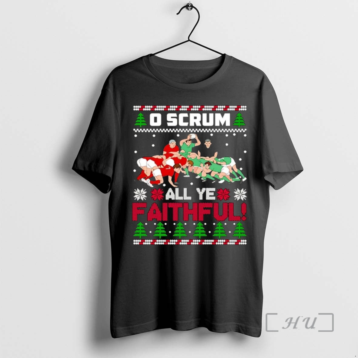 Officials Faithfull Rugby O Scrum All Ye Christmas Premium T Shirt Sweater