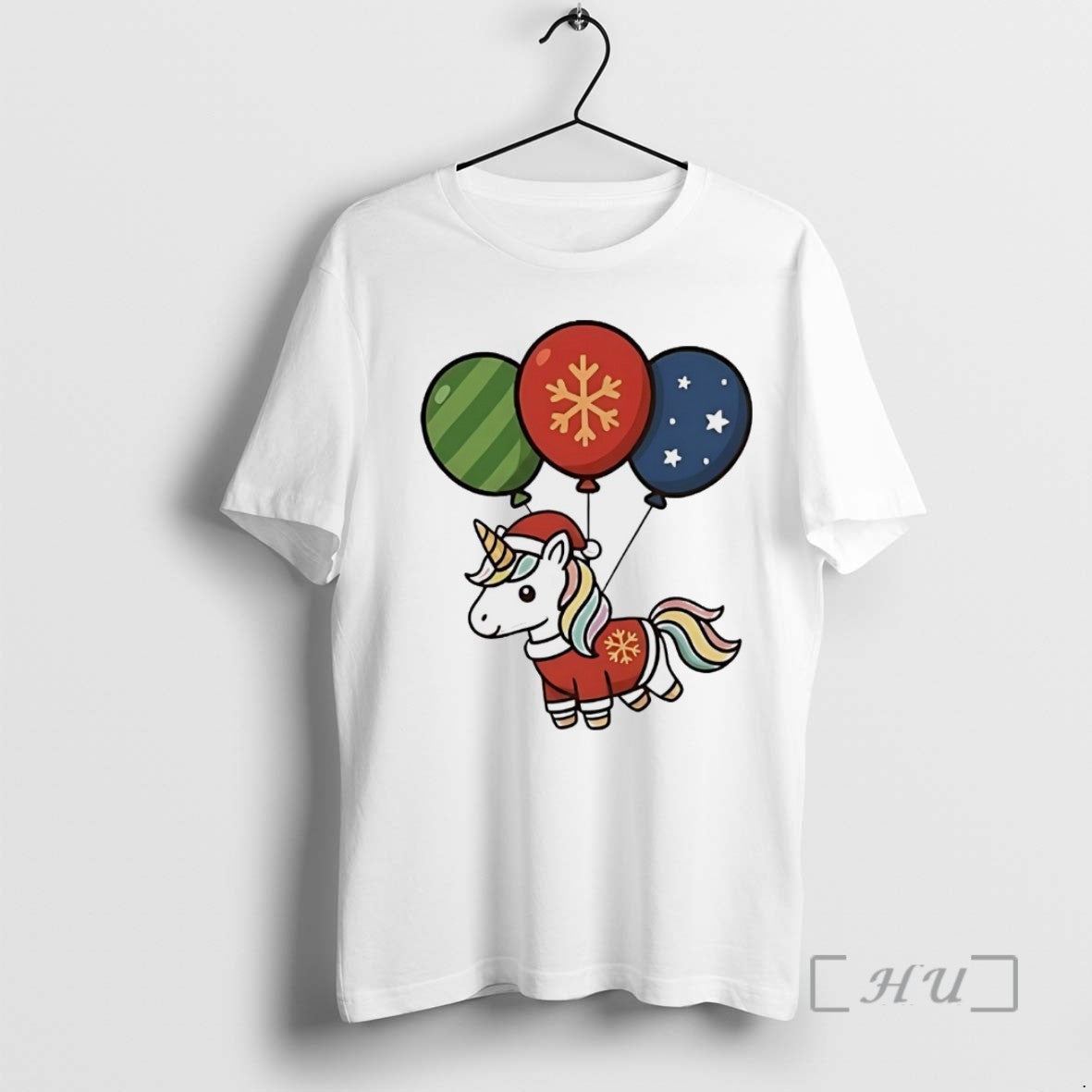 Officials Flying Balloon Unicorn Christmas White