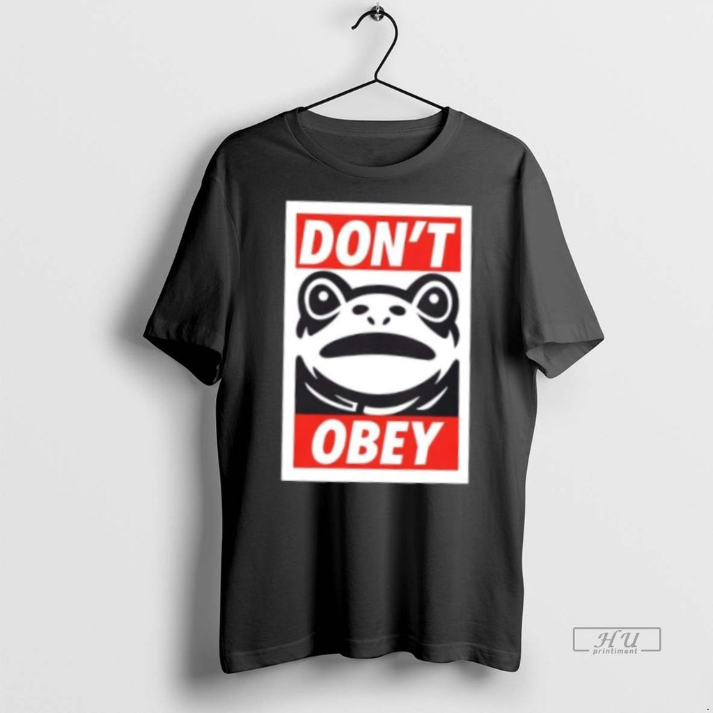 Officials Frog Dont Obey Graphic Tee Shirt Sweater