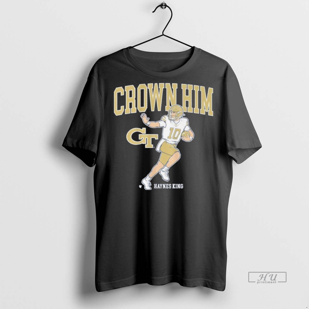 Officials Georgia Tech Football Haynes King Crown Him Premium Tee Shirt Sweater Hoodie 2