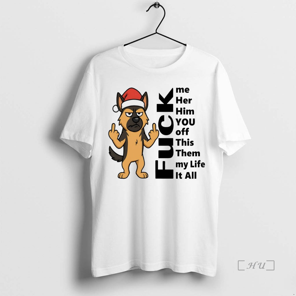 Officials German Shepherd Fuck It All Christmas White