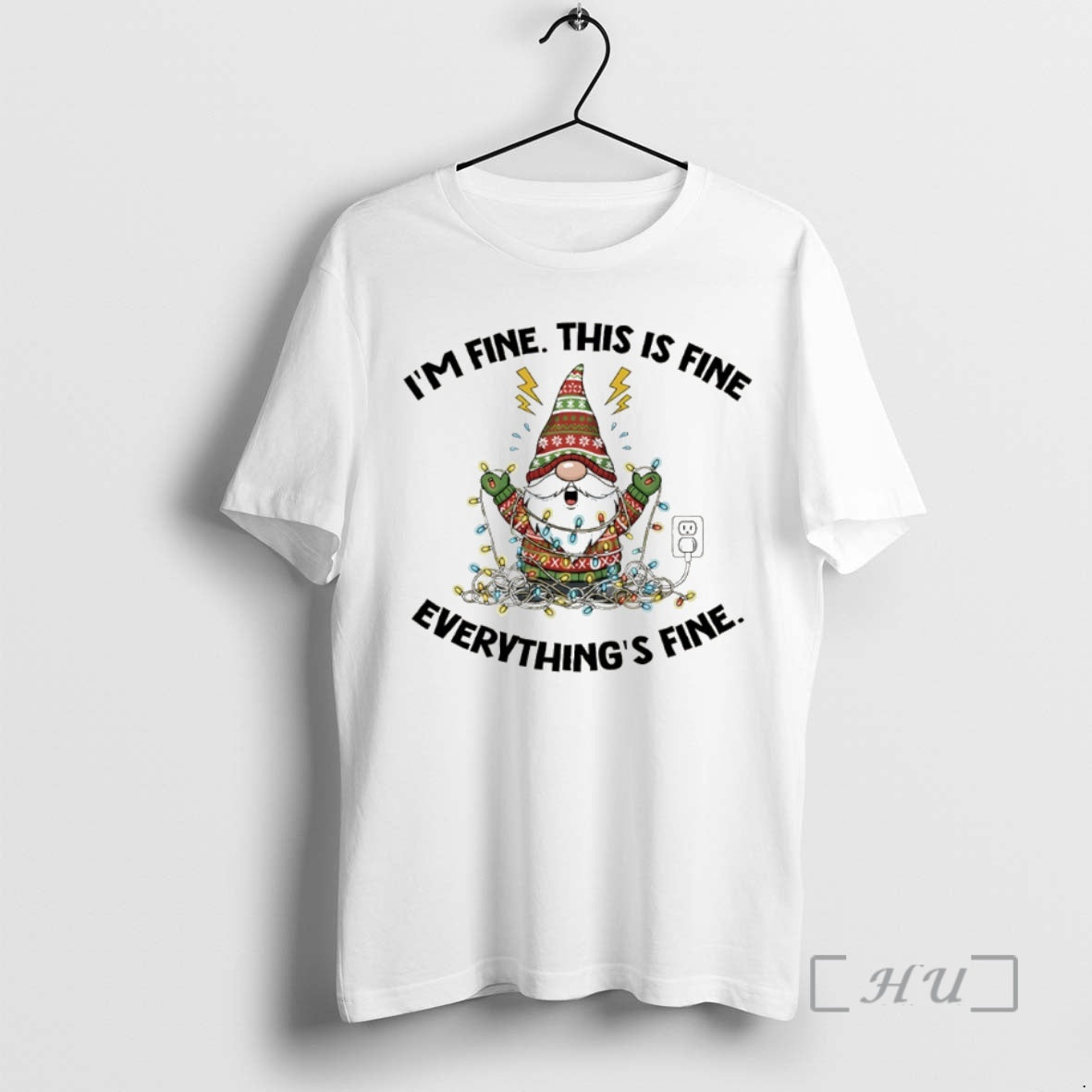 Officials Gnome Christmas Tree Im Fine This Is Fine Everythings Fine Merry Christmas Premium