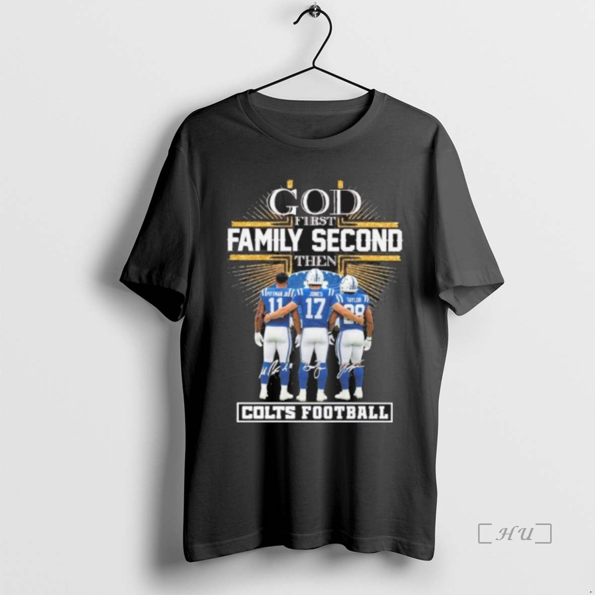 Officials God First Family Second Then Indianapolis Colts Player T Shirt Sweater