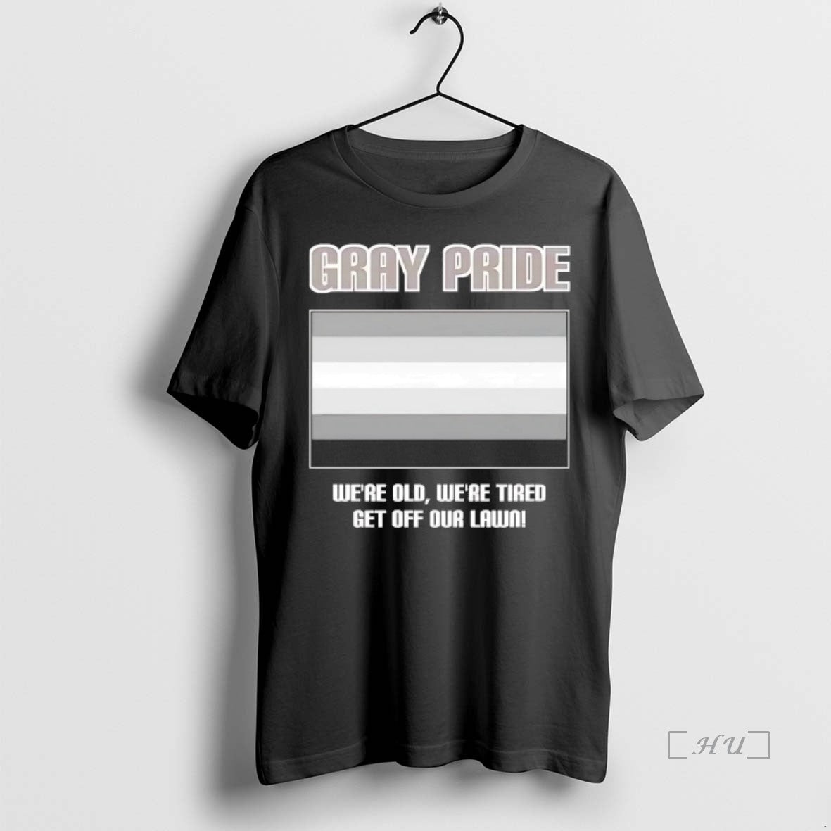 Officials Gray Pride Flag Were Old Were Tired Get Off Our Lawn T Shirts Sweater