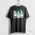 Officials Green Winter Gnomes Trio Snow Scene Christmas Graphic Tee Shirt Sweater