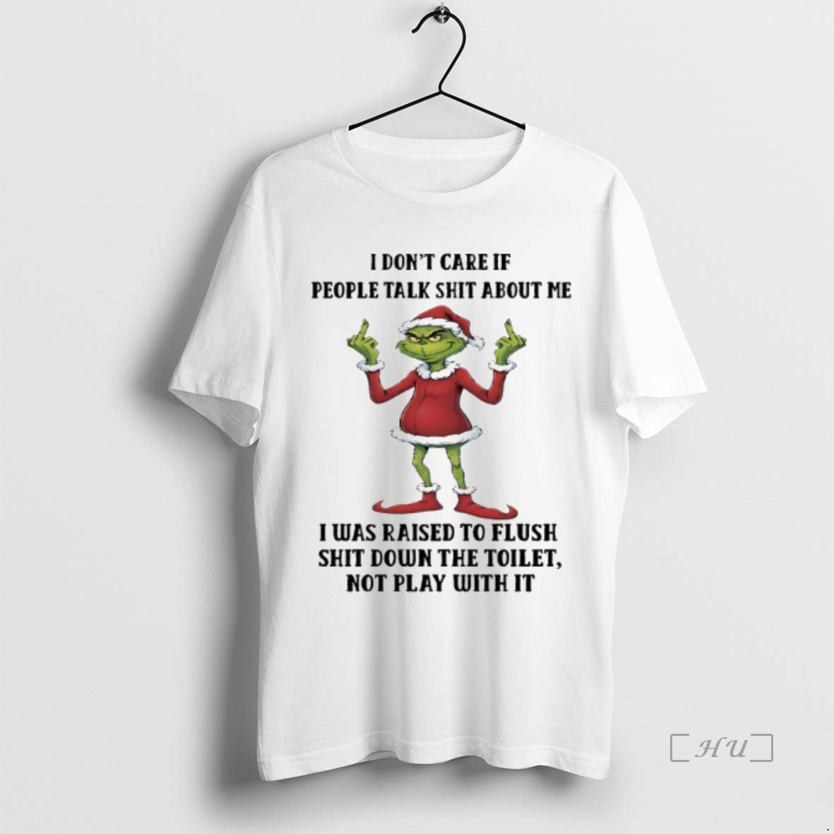 Officials Grinch Christmas Santas I Dont Care If People Talk Shit About Me Premium