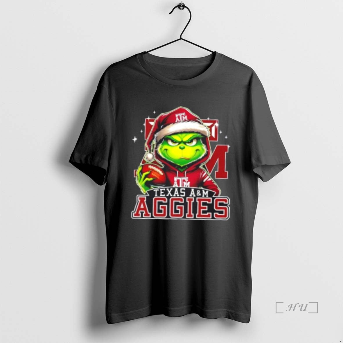 Officials Grinch Is Holding A Ball And Smiling At Texas Am Aggies Fans Christmas Premium