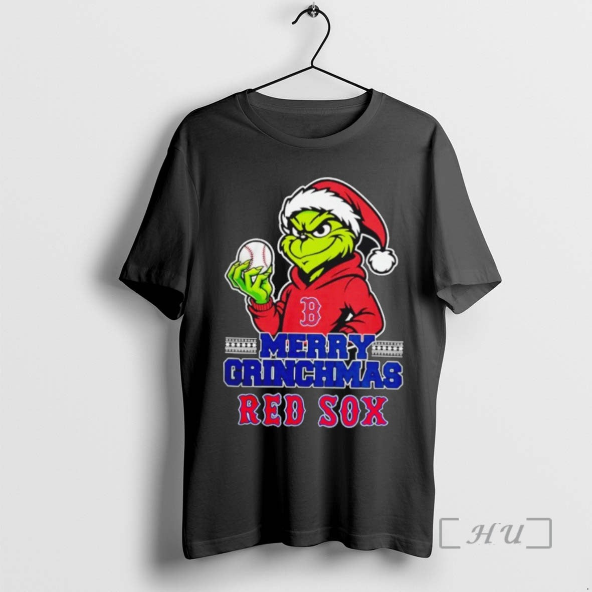 Officials Grinch X Boston Red Sox Merry Grinchmas T Shirt Sweater