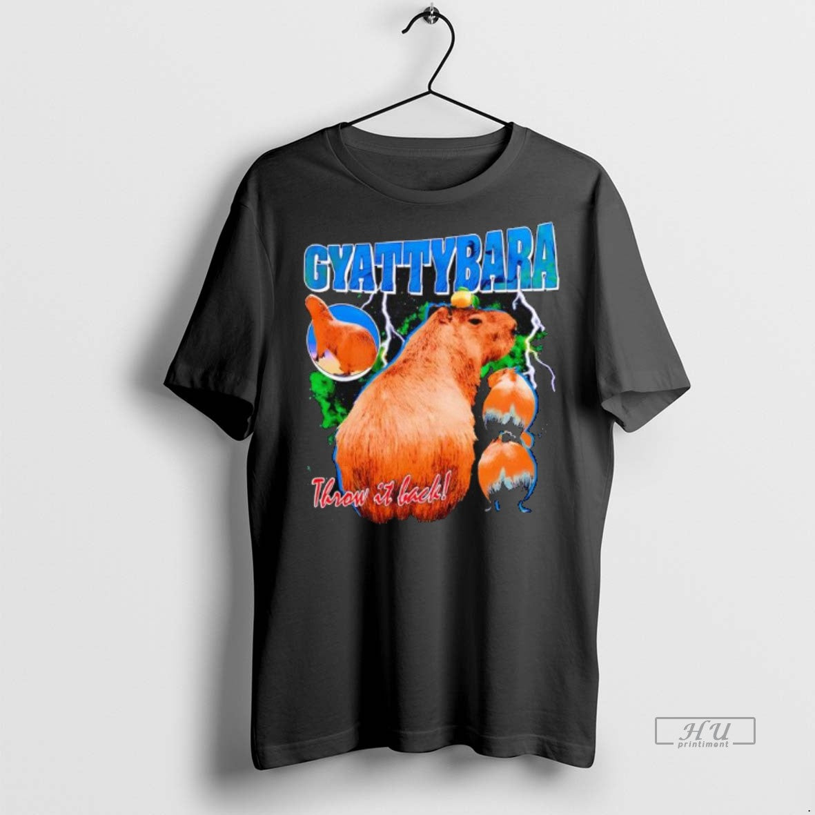 Officials Gyattybara Capybaras Throw It Back Graphic Premium Tee Shirt Sweater