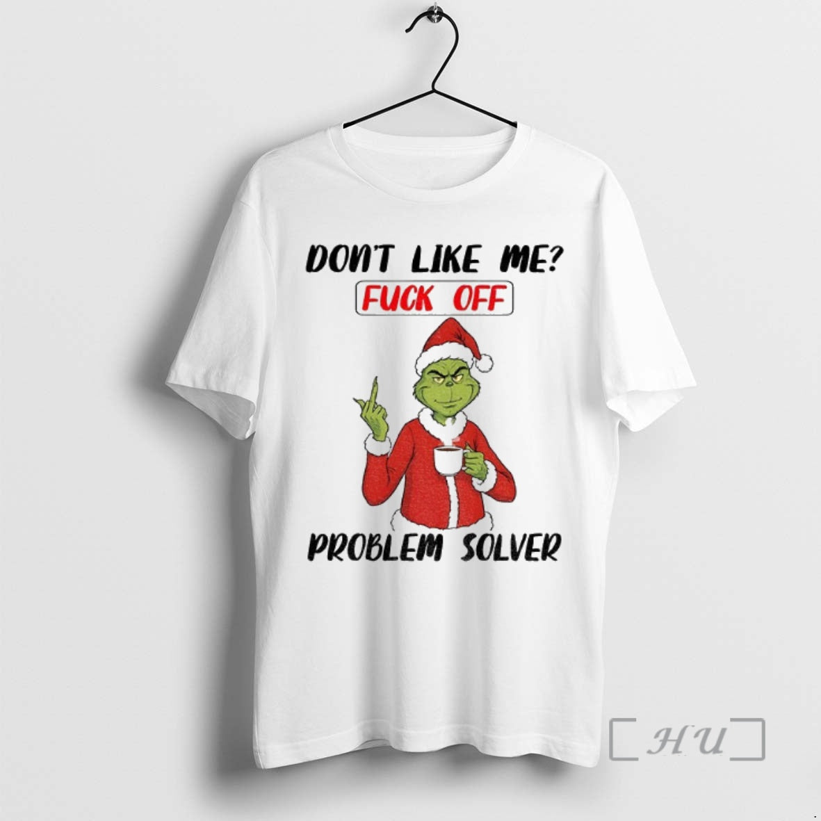 Officials H9h2hwmn Grinch Santa Claus Middle Finger Dont Like Me Fuck Off Problem Solver Christmas