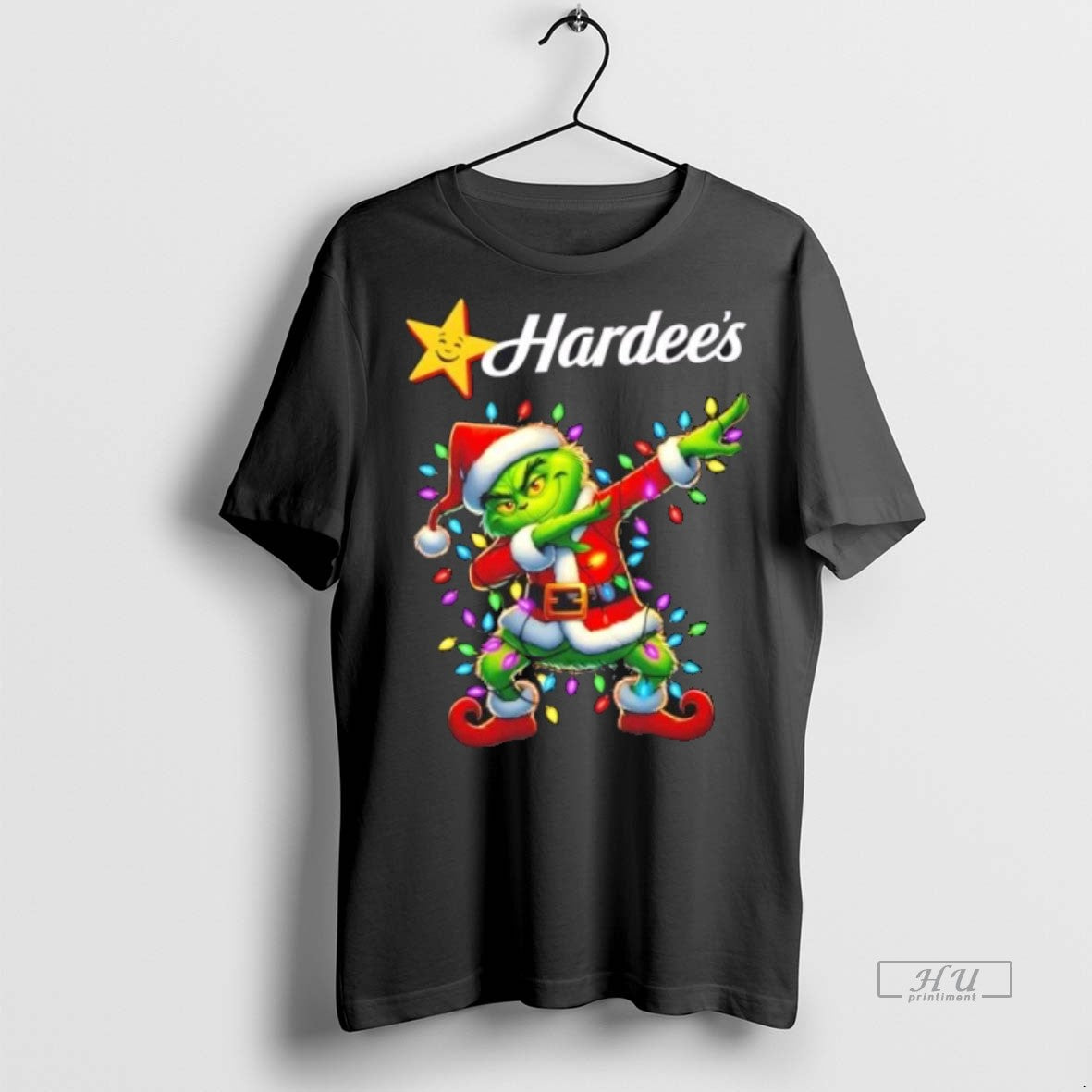 Officials Hardees X Grinch Dabbing Merry Christmas Premium Tee Shirt Sweater
