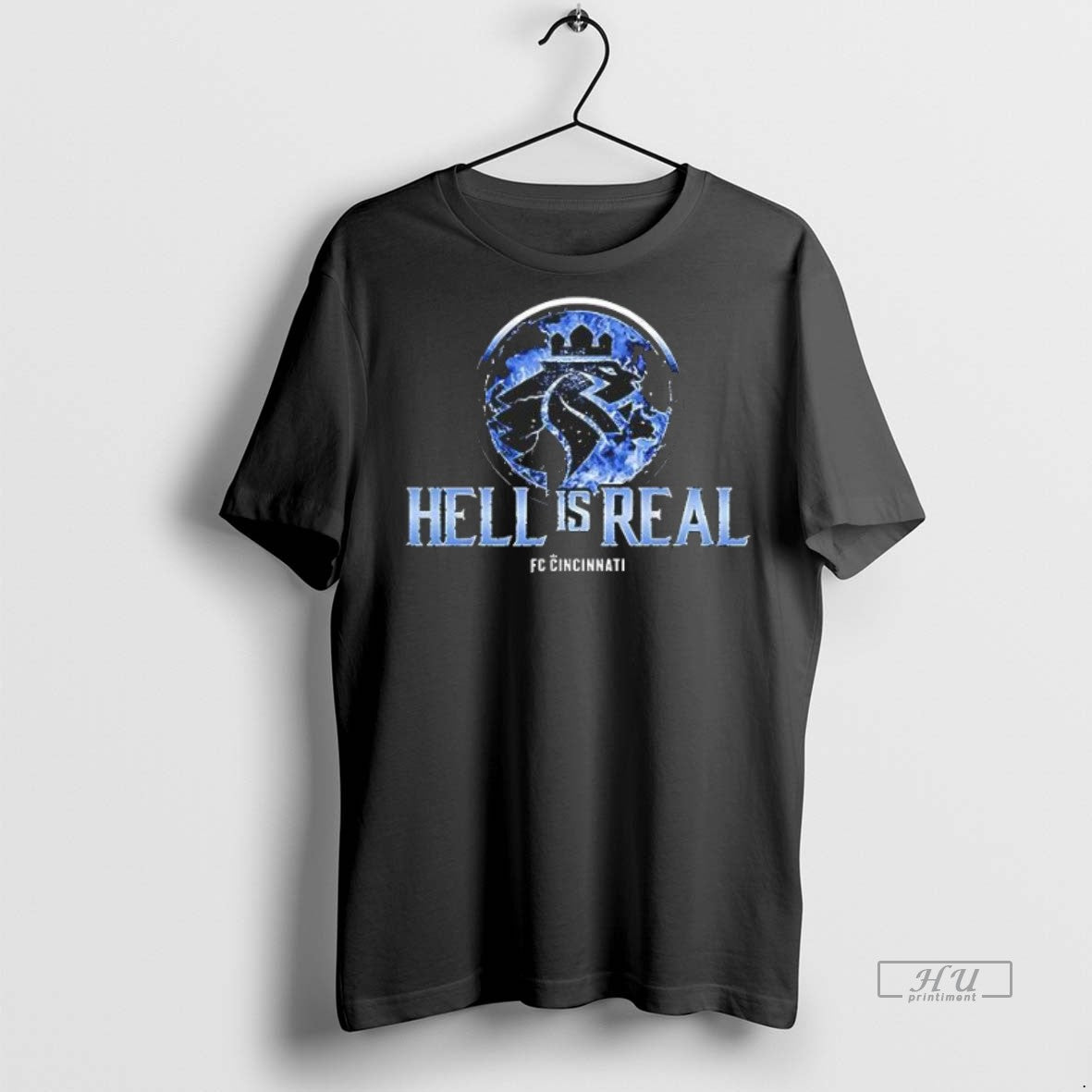 Officials Hell Is Real Kombat Ice Blue Fc Cincinnati Tee Shirt Sweater