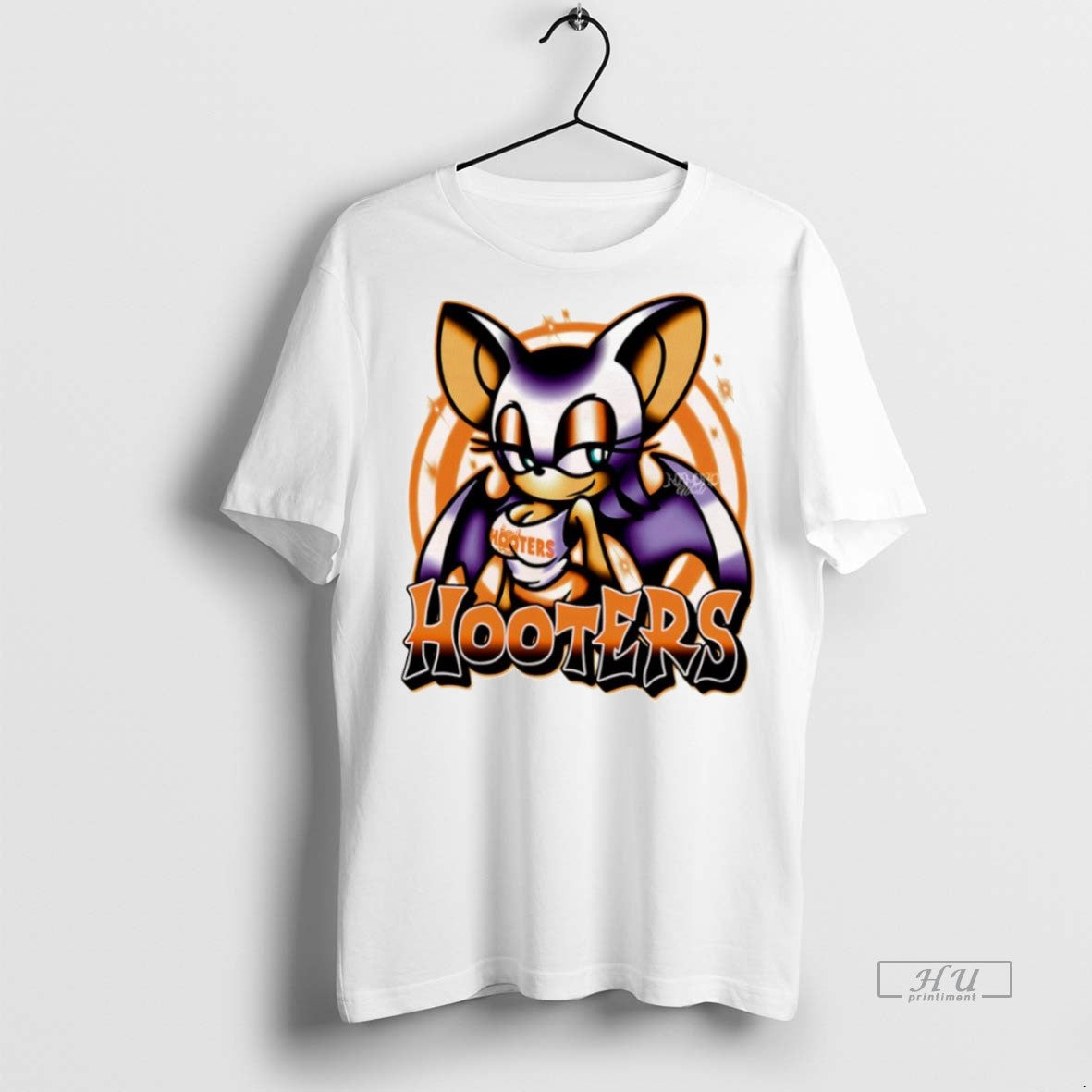 Officials Hooters Rouge The Bat Hedgehog Video Game Series Tee Shirt Sweater