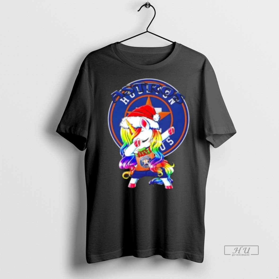 Officials Houston Astros X Unicorn Santa Hat Dabbing Merry Christmas Premium Tee Shirt Sweater