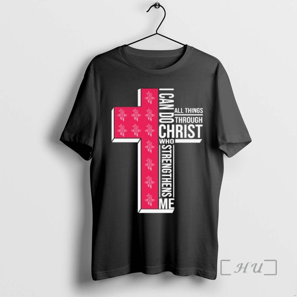 Officials Houston Rockets I Can Do All Things Through Christ Who Strengthen Me Cross Premium