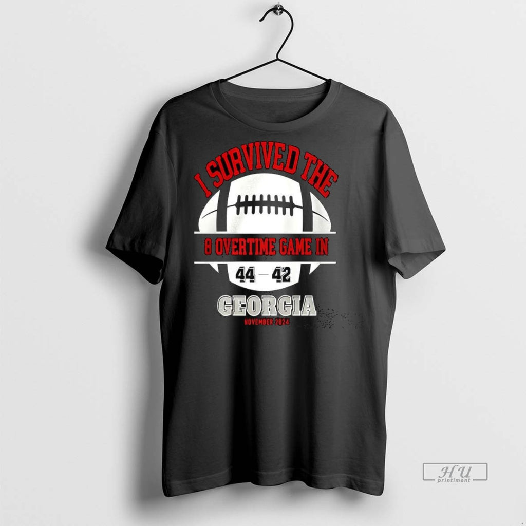 Officials I Survived The 8 Overtime Game In Georgia Beat Texas Premium Tee Shirt Sweater