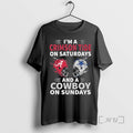 Officials Im A Crimson Tide On Saturdays And A Cowboy On Sundays Premium T Shirts