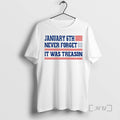 Officials January 6th Never Forget It Was Treason Usa Flag Ornaments Premium T Shirts Sweater