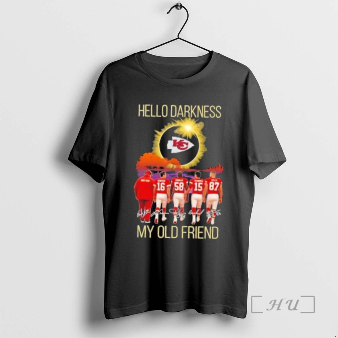 Officials Kansas City Chiefs Andy Reid And Legends Hello Darkness My Old Friend Signatures Premium