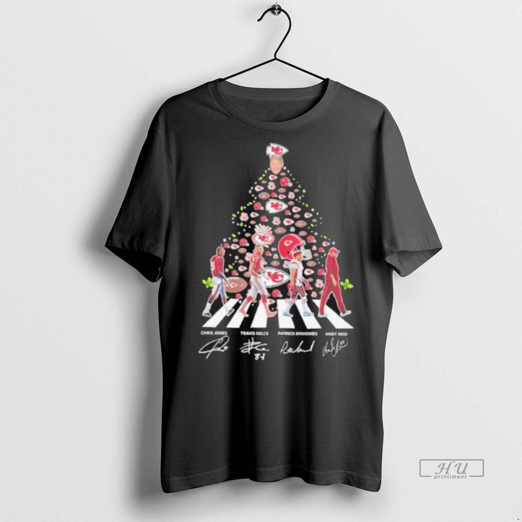 Officials Kansas City Player Abbey Road Signature Tree Christmas Premium Tee Shirt Sweater