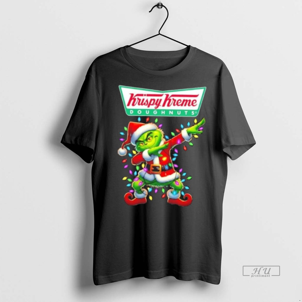 Officials Krispy Kreme Grinch Dabbing Merry Christmas Premium Tee Shirt Sweater