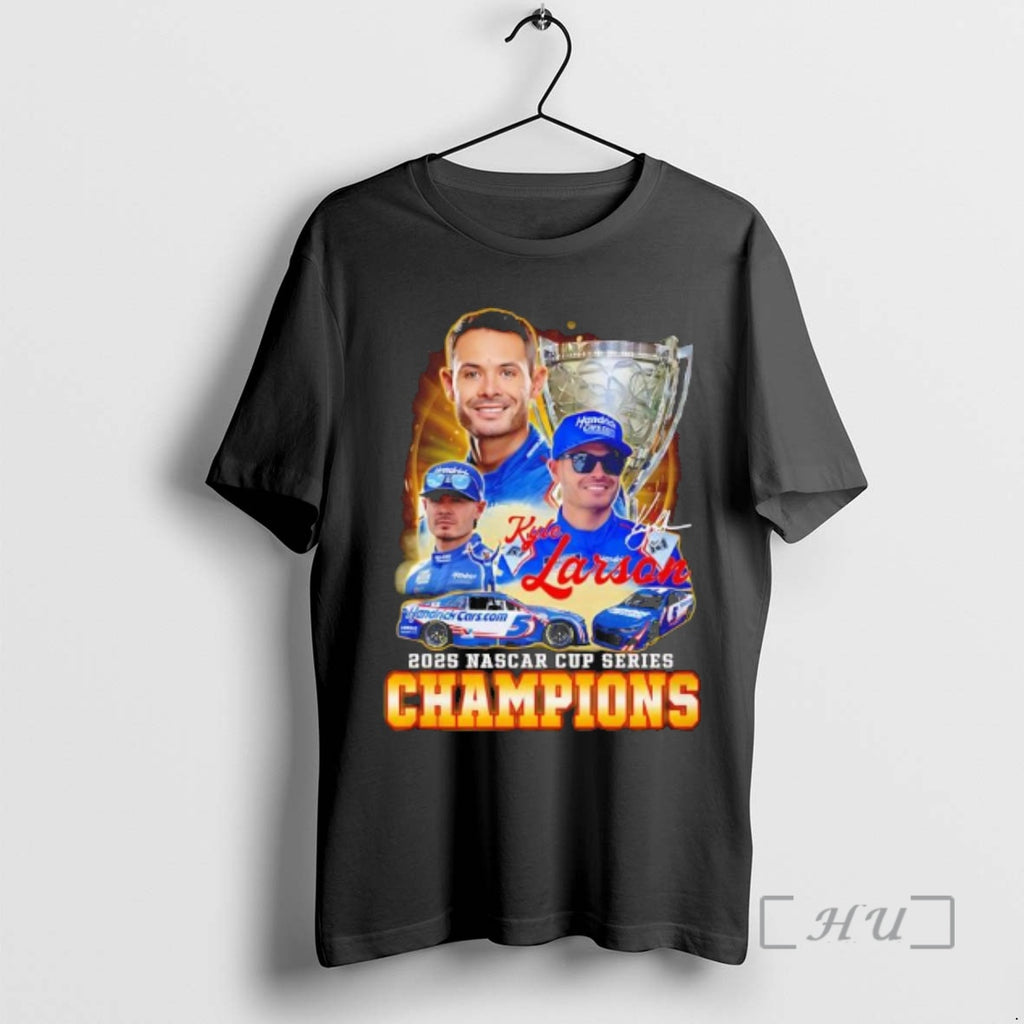 Officials Kyle Larson 2025 Nascar Cup Series Champions Signature Premium T Shirt Sweater