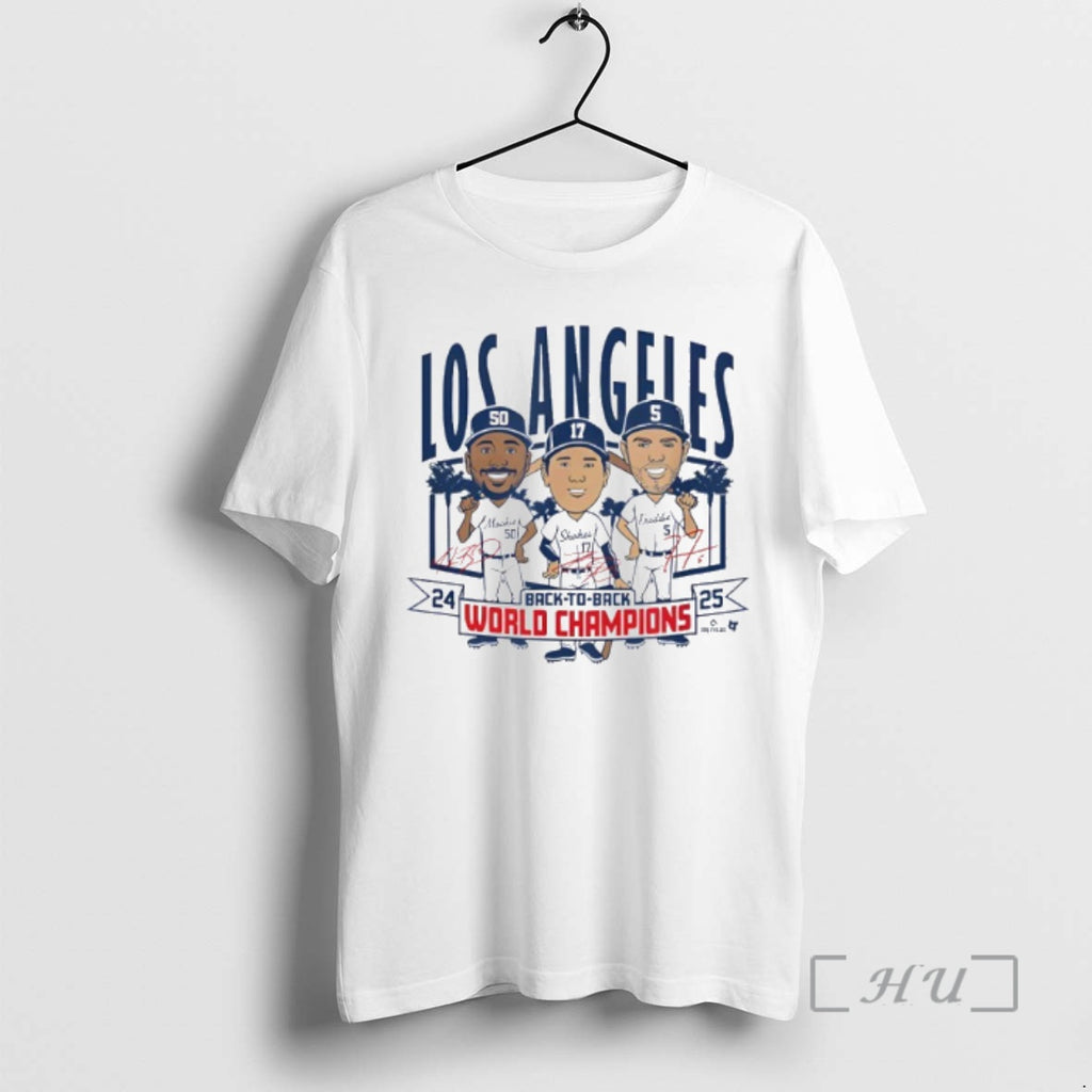 Officials La Baseball Back To Back World Champs Caricatures