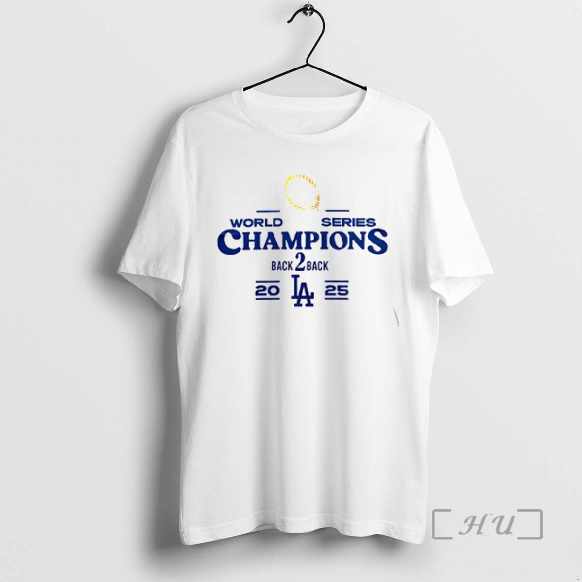 Officials La Dodgers Back 2 Back 2025 World Series Champions White 2 Sided Premium