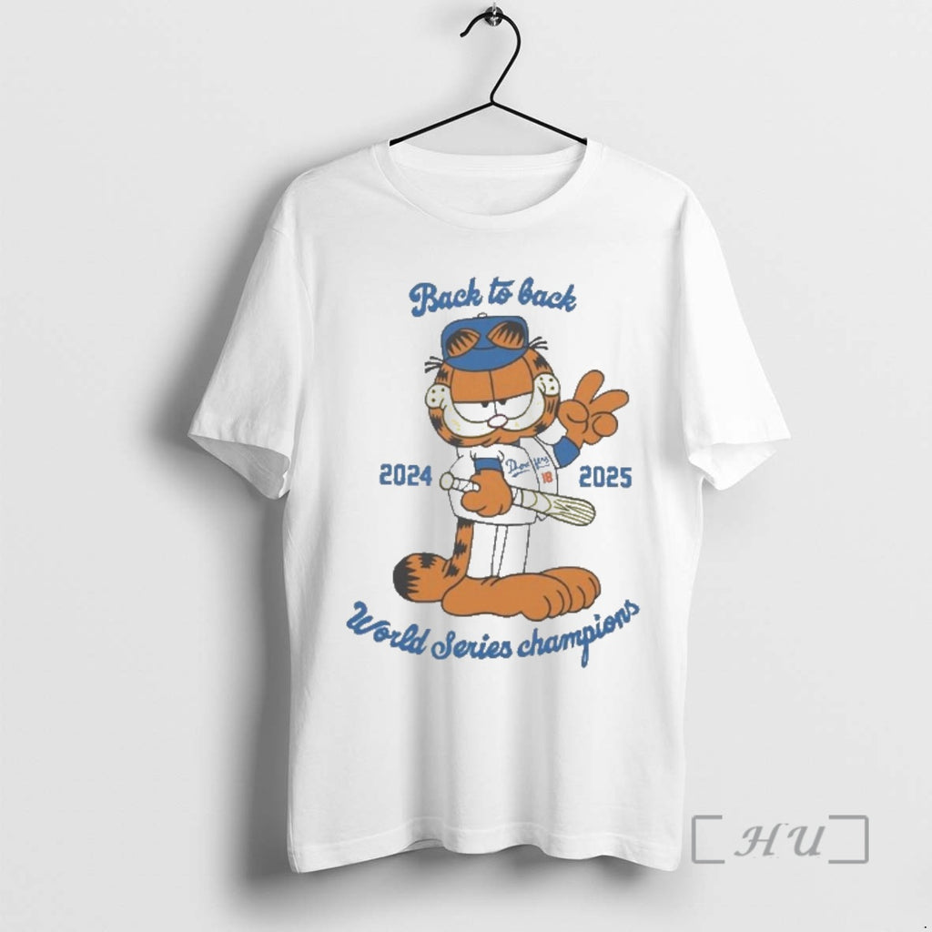Officials Lasagna Cat Los Angeles Dodgers Back 2 Back World Series Champions 2025 Premium