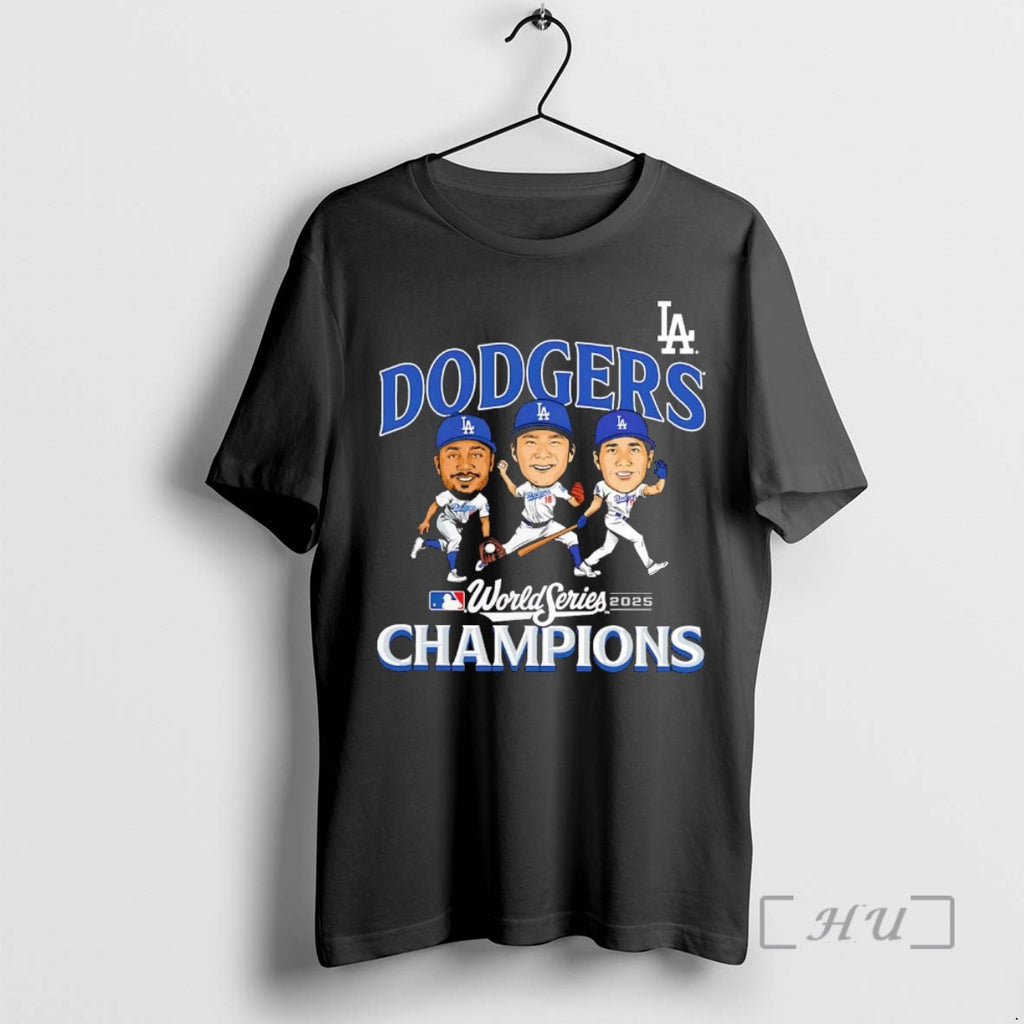 Officials Los Angeles Dodgers 2025 World Series Champions Trio Caricature Premium T Shirt Sweater