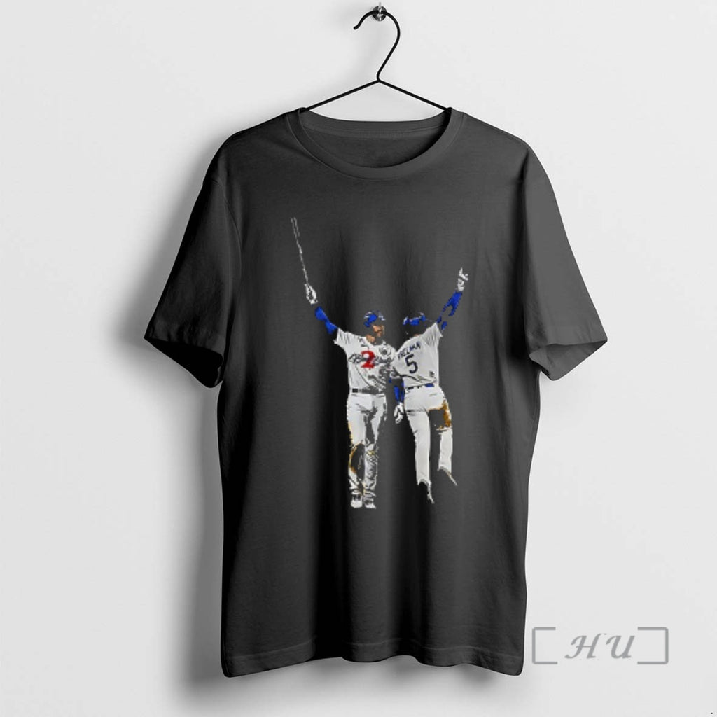 Officials Los Angeles Dodgers Freddie Freeman World Series Champions Back 2 Back 2 Pose Sided
