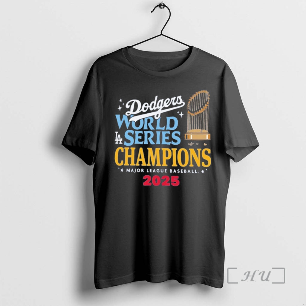 Officials Los Angeles Dodgers Mlb Trophy 2025 World Series Champions Premium T Shirt Sweater