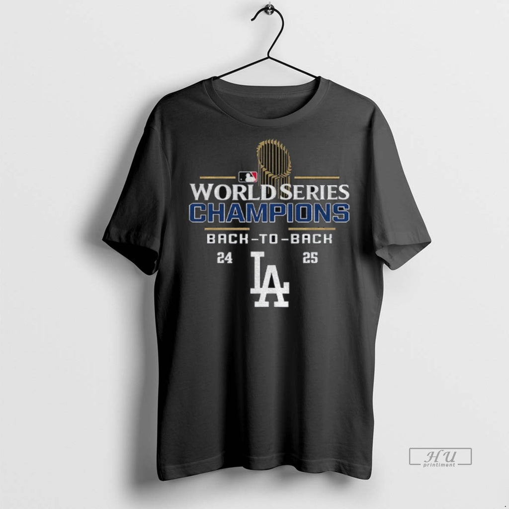 Officials Los Angeles Dodgers Mlb Logo Baseball Back 2 Back World Series Champions 24 25