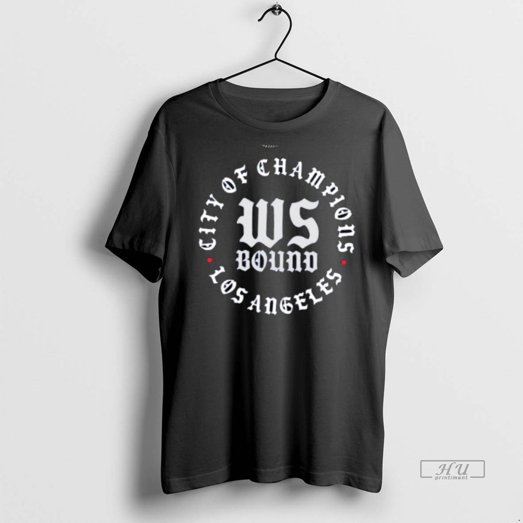 Officials Los Angeles Dodgers World Series Bound City Of Champions Royal Premium Tee Shirt Sweater