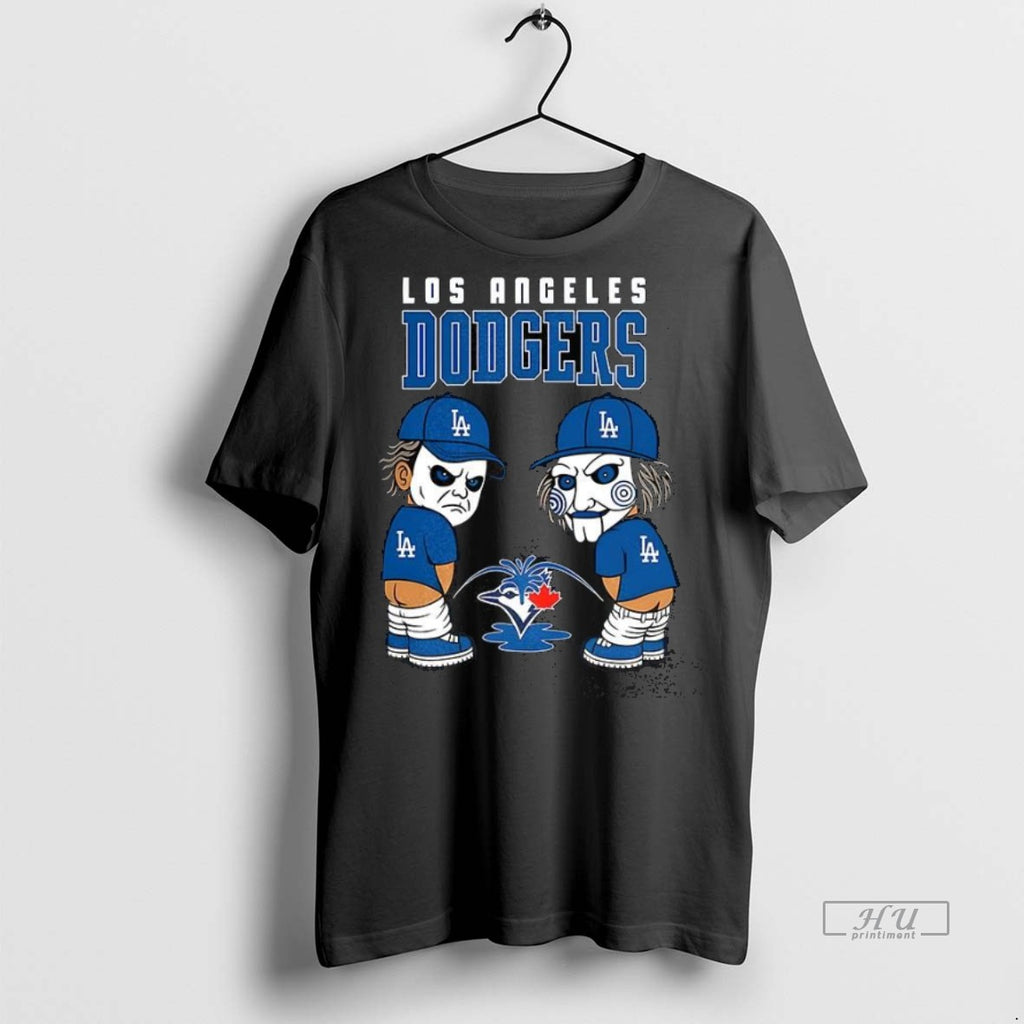 Officials Los Angeles Dodgers Peeing Toronto Blue Jays Halloween Premium Tee Shirt Sweater