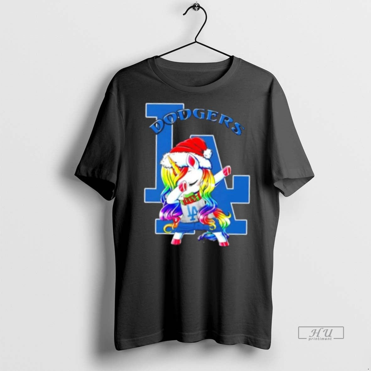 Officials Los Angeles Dodgers X Unicorn Santa Hat Dabbing Merry Christmas Premium Tee Shirt Sweater