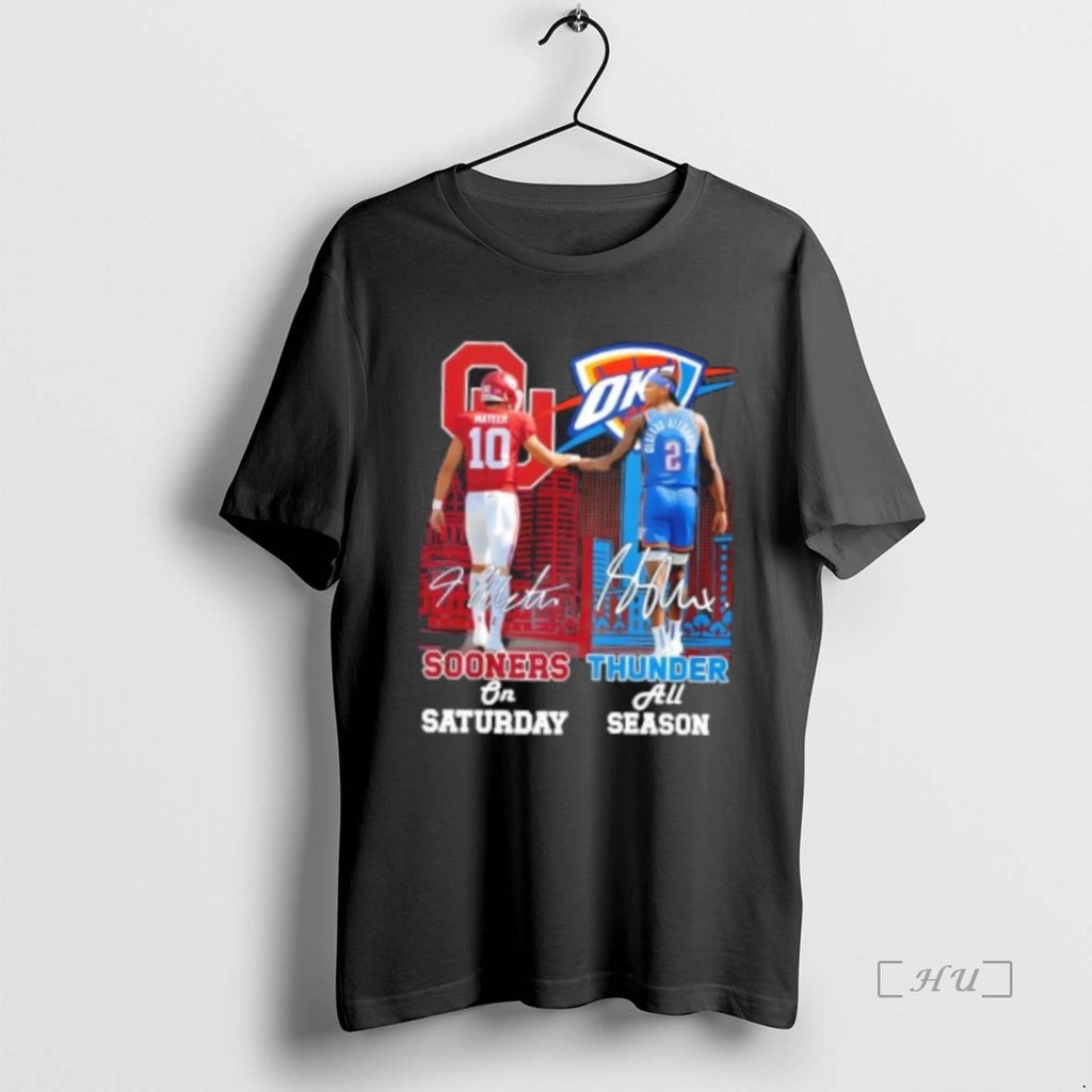 Officials Mateer Oklahoma Sooners On Saturday X Shai Gilgeous Alexander Okc Thunder All Season Skyline