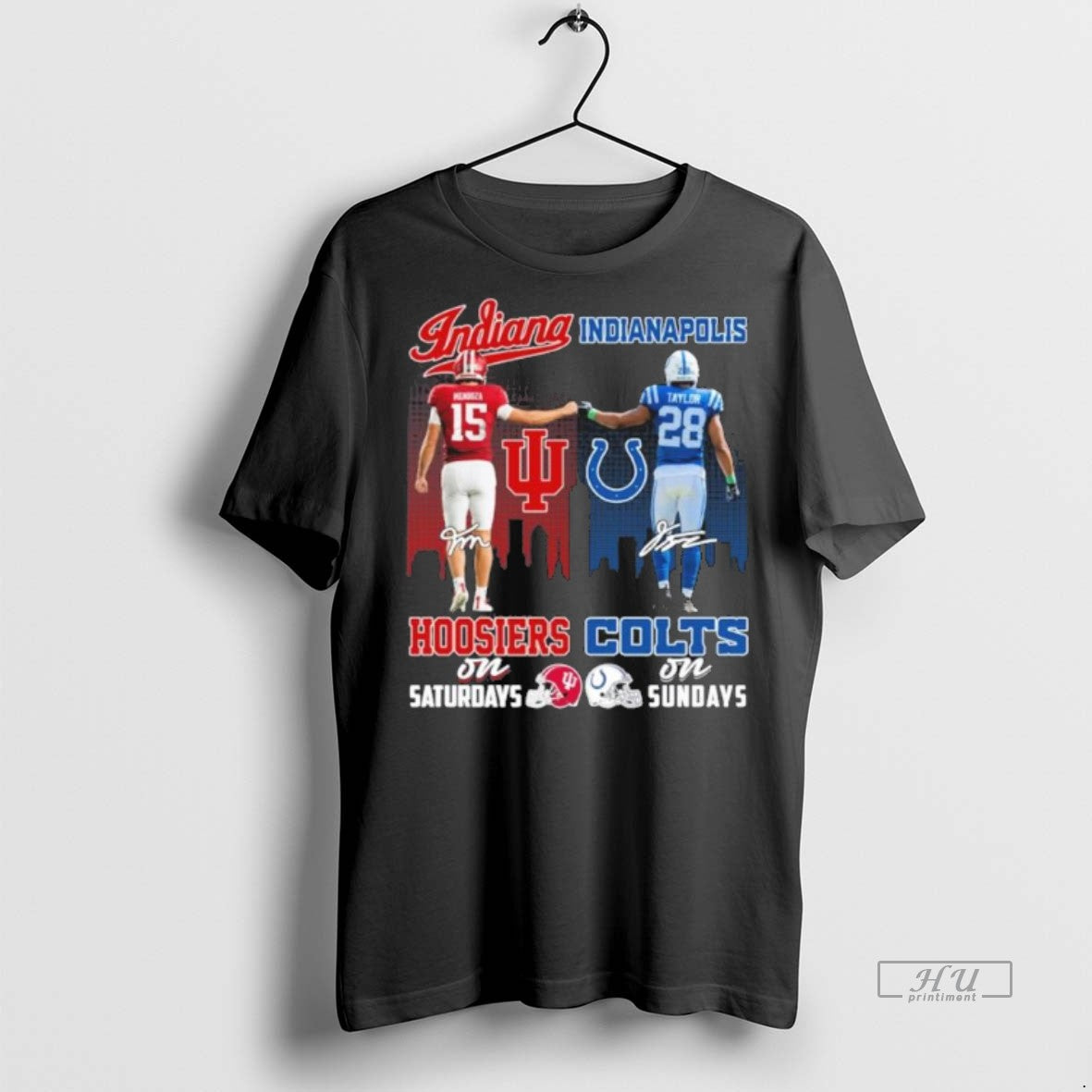 Officials Mendoza Hoosiers On Saturdays And Taylor Colts On Sundays Premium Tee Shirt Sweater