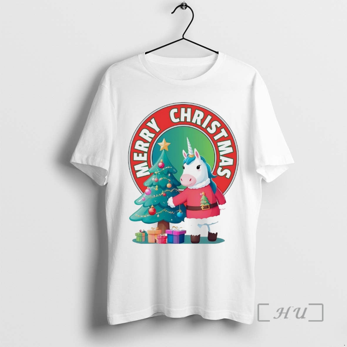 Officials Merry Christmas Unicorn Tree Holiday Gift White