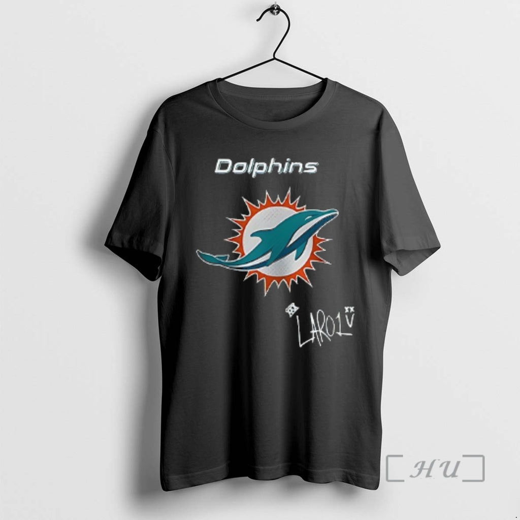 Officials Miami Dolphins Kid Laroi Berlin Game 2025 Logo Double Sided Graphic T Shirt Sweater