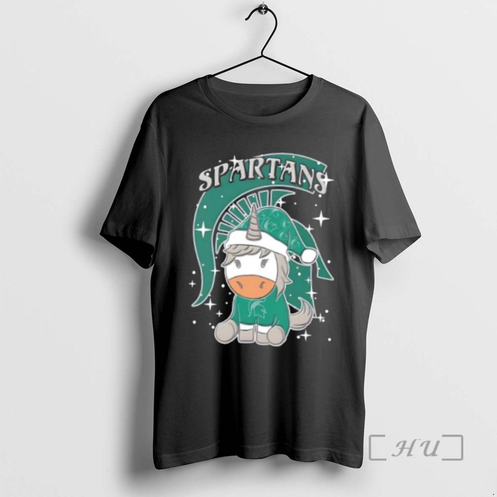 Officials Michigan State Spartans Football X Unicorn Merry Christmas