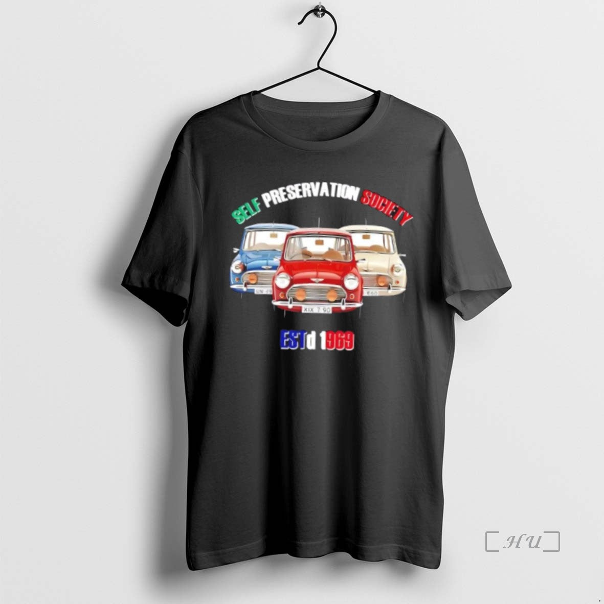 Officials Mini Cooper Self Preservation Society Estd 1969 T Shirt Sweater