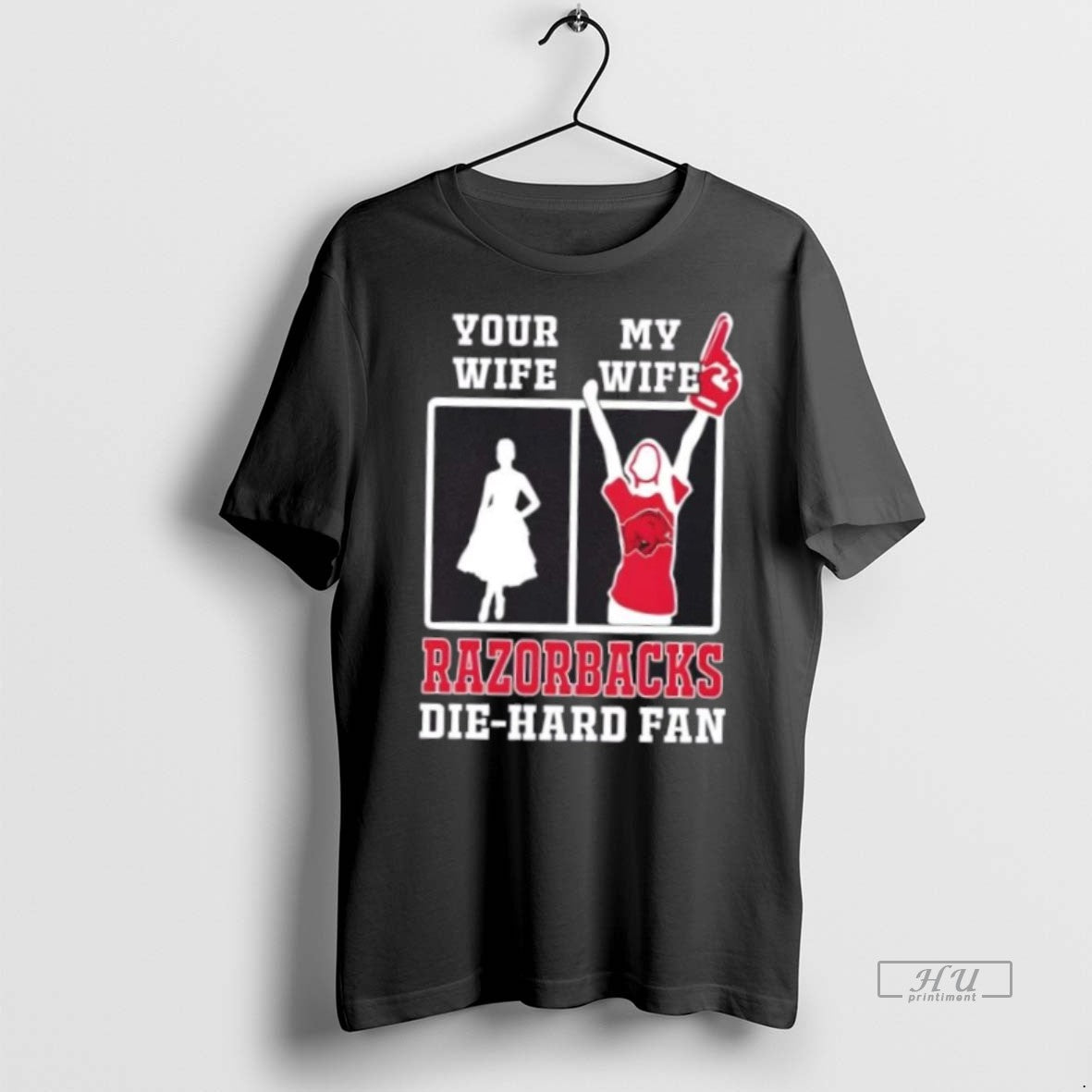 Officials My Wife Arkansas Razorbacks Football Die Hard Fan Premium Tee Shirt Sweater