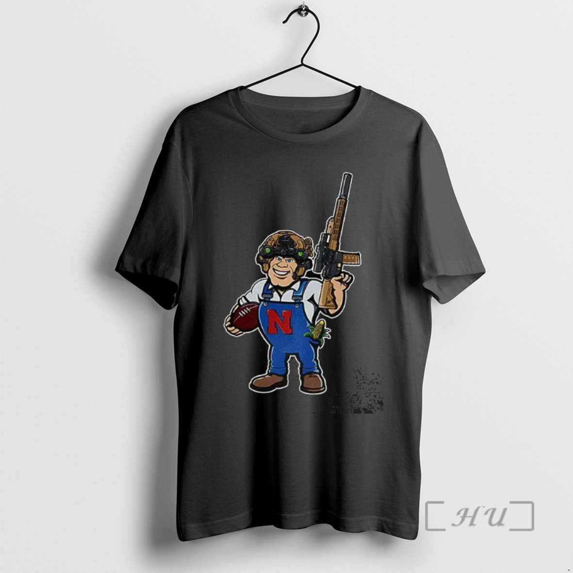 Officials Nebraska Cornhuskers Mascot Tactical Soldier T Shirt Sweater