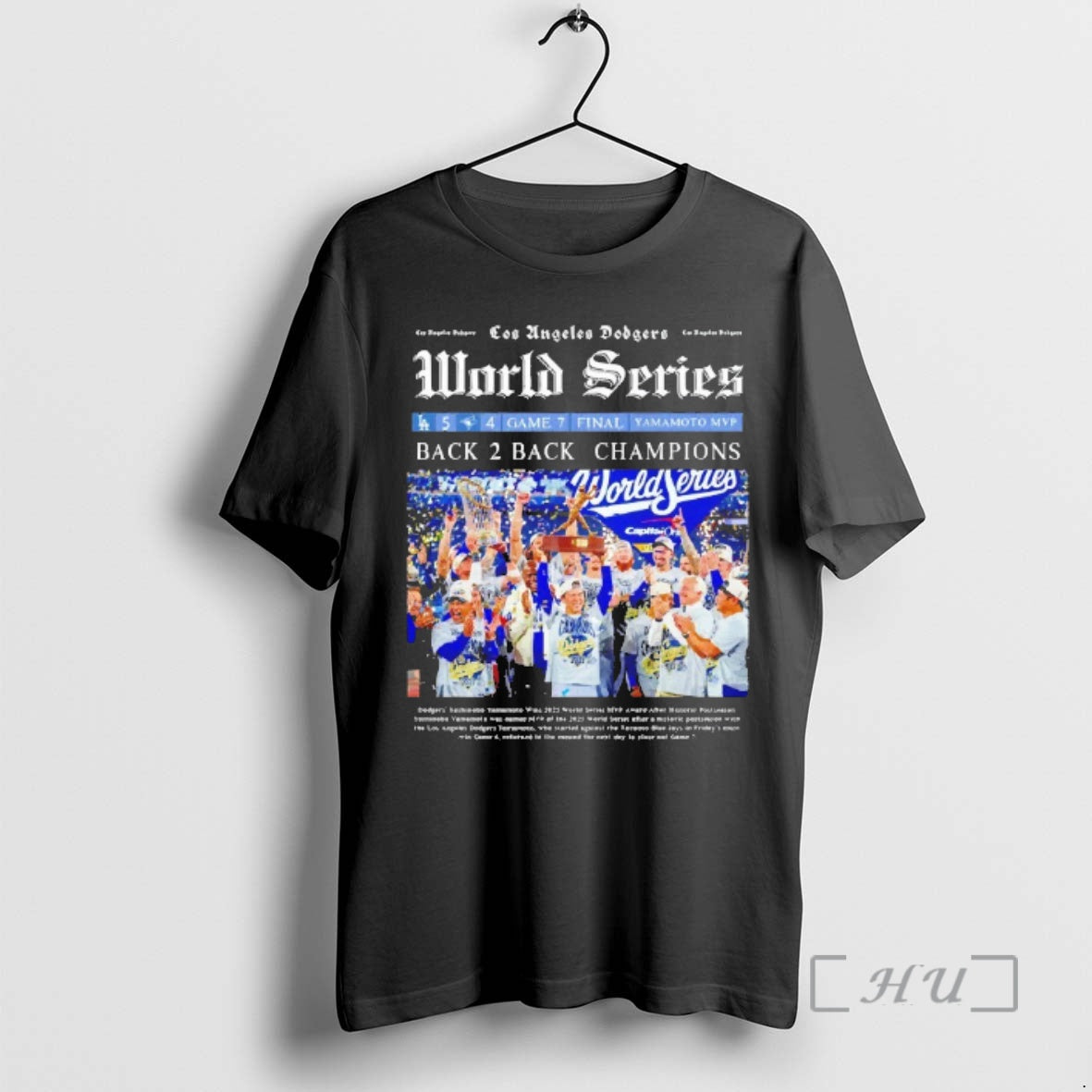 Officials Newspaper Los Angeles Dodgers World Series Back 2 Back Champions Premium T Shirt Sweater